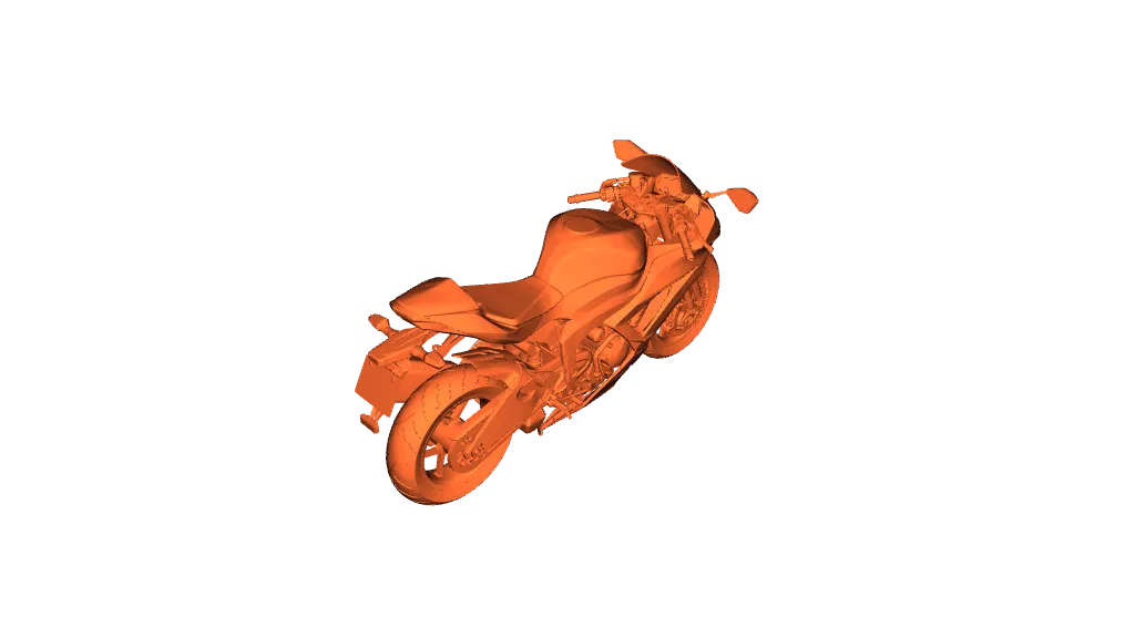 立体模型の絵 Kawasaki Ninja ZX-6R 636 vector drawing