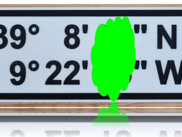 Latitude & longitude sign, OpenSCAD parametric