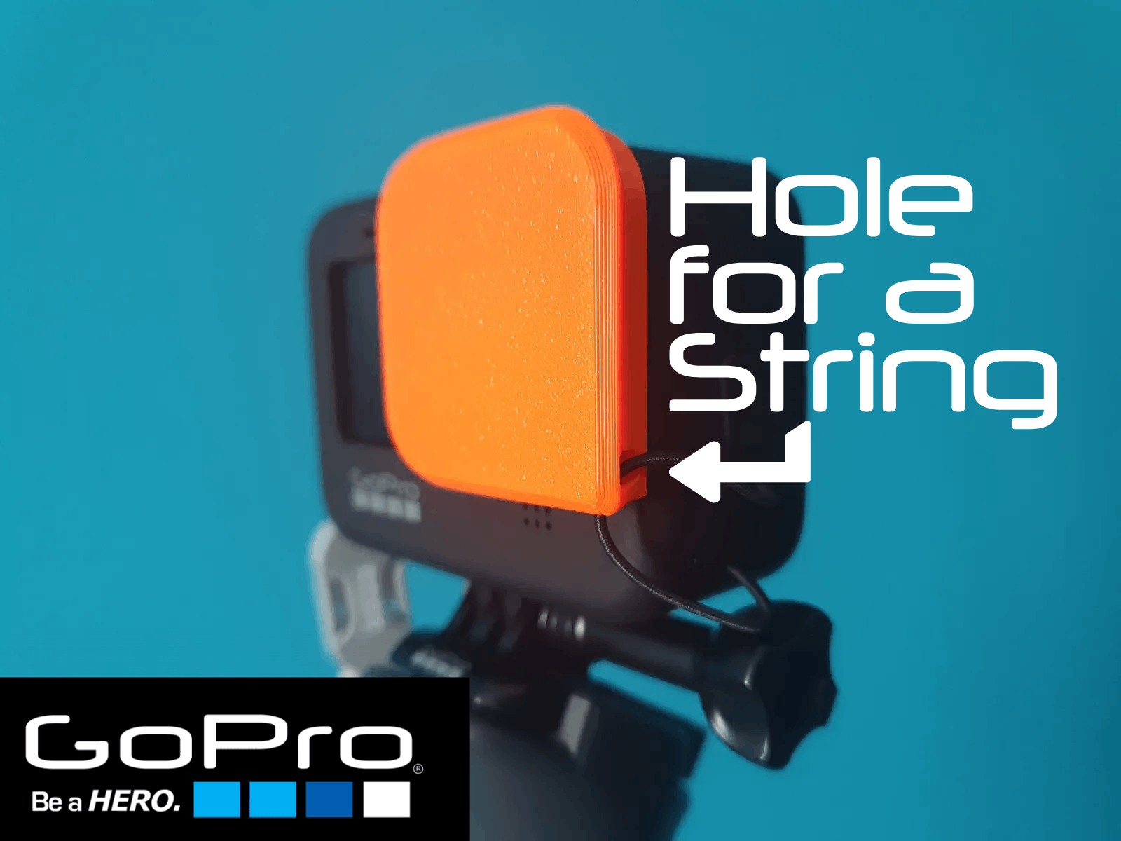 🤳 GoPro 11/10/9 lens cap with string hole. by sh Download free STL