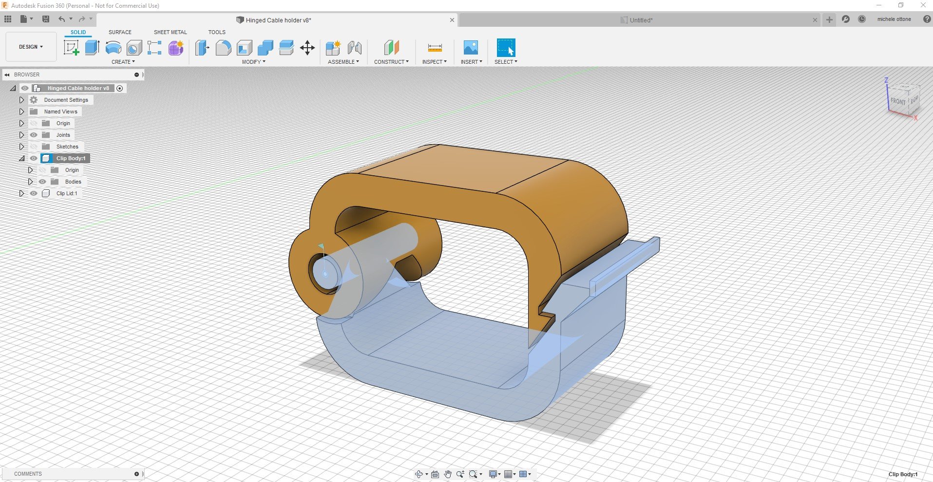 Miniatura 8 do modelo 3D Hinged Cable Holder