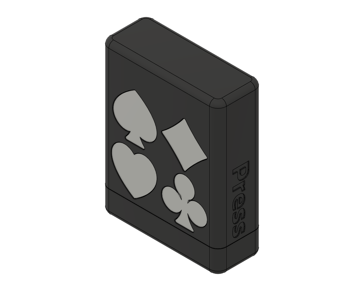 Playing Cards Hardcase Poker Size Cards by Tridense Download free STL model