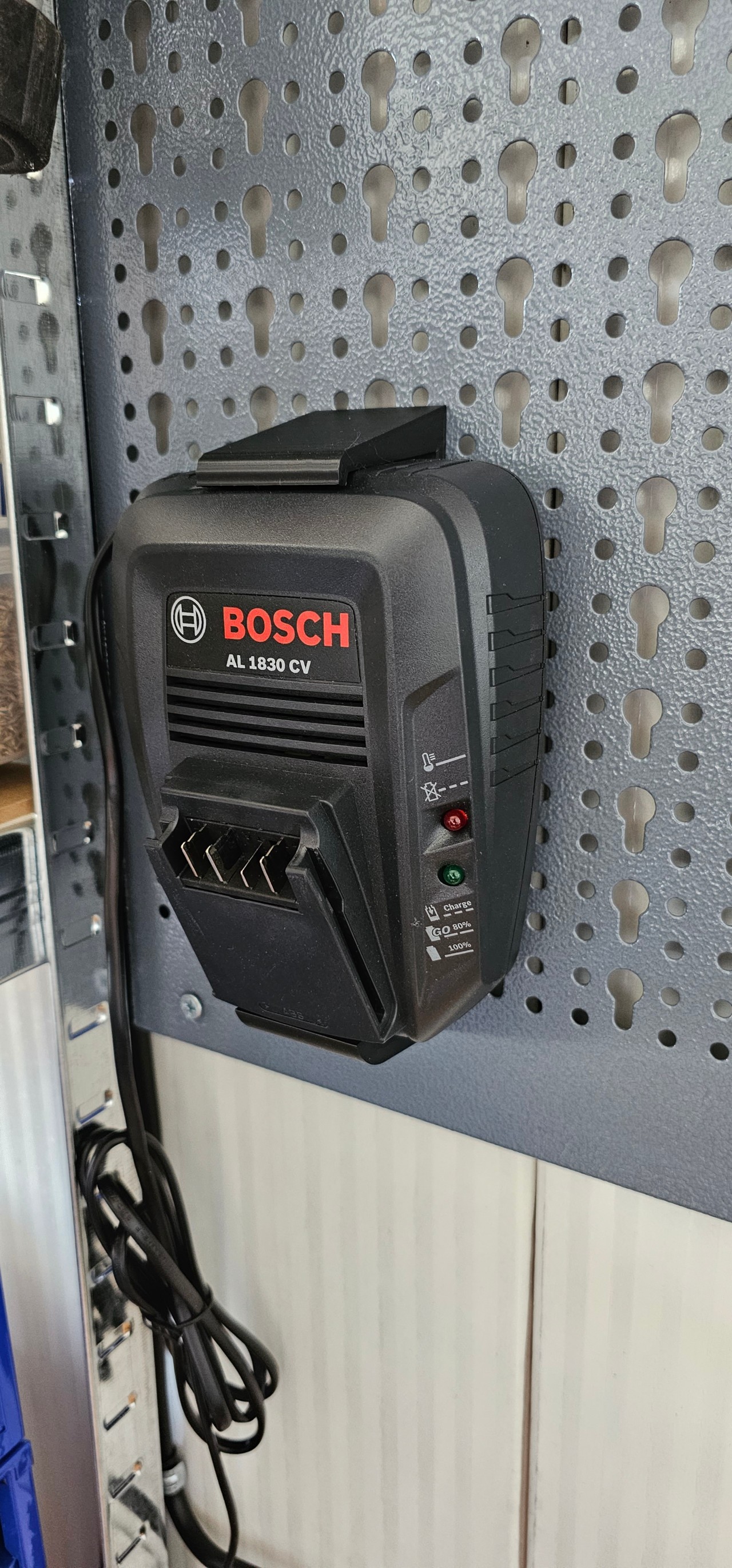 BOSCH AL1830 CV charger pegboard mount