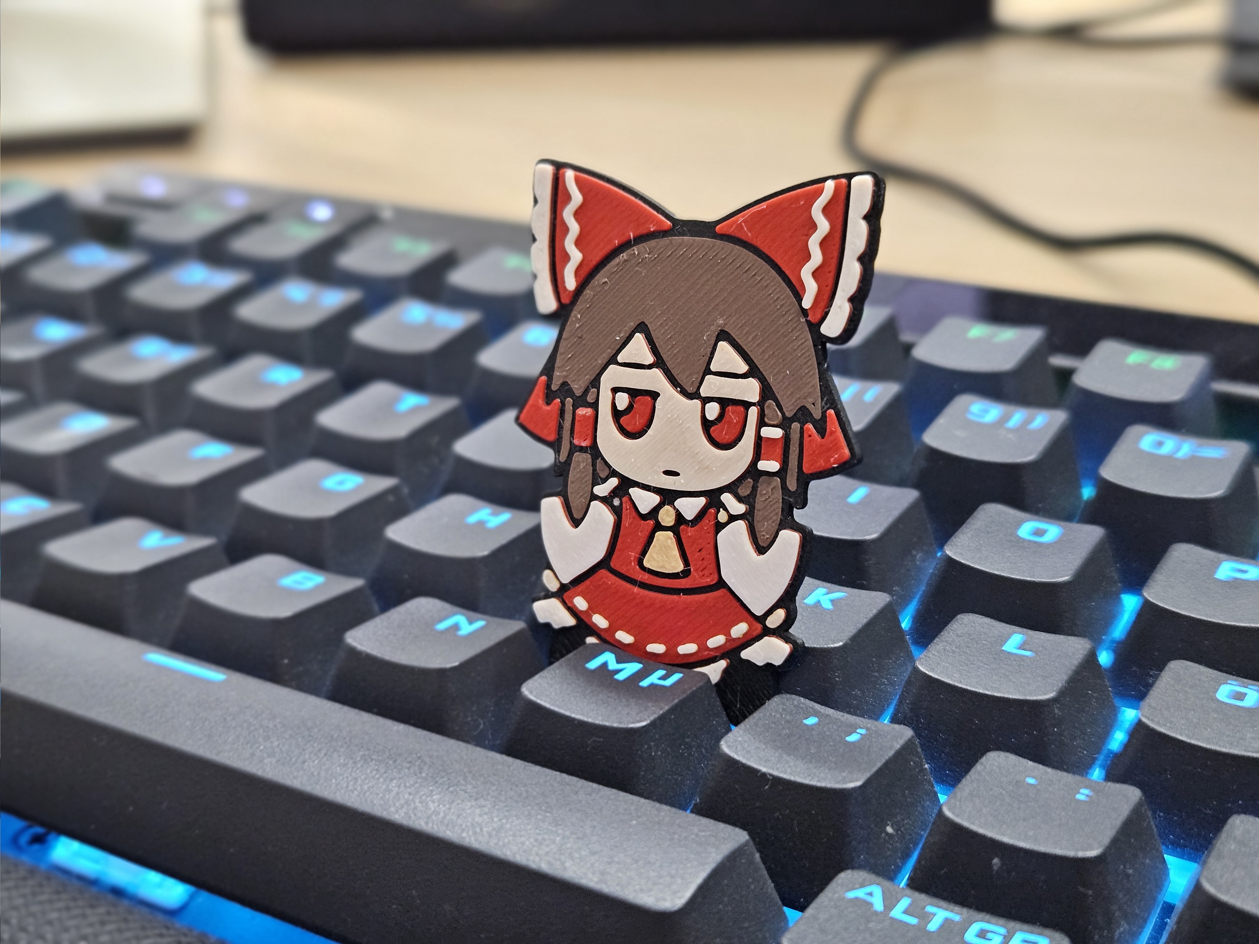 Reimu Hakurei Fumo Multicolored Keychain (No MMU/AMS needed)