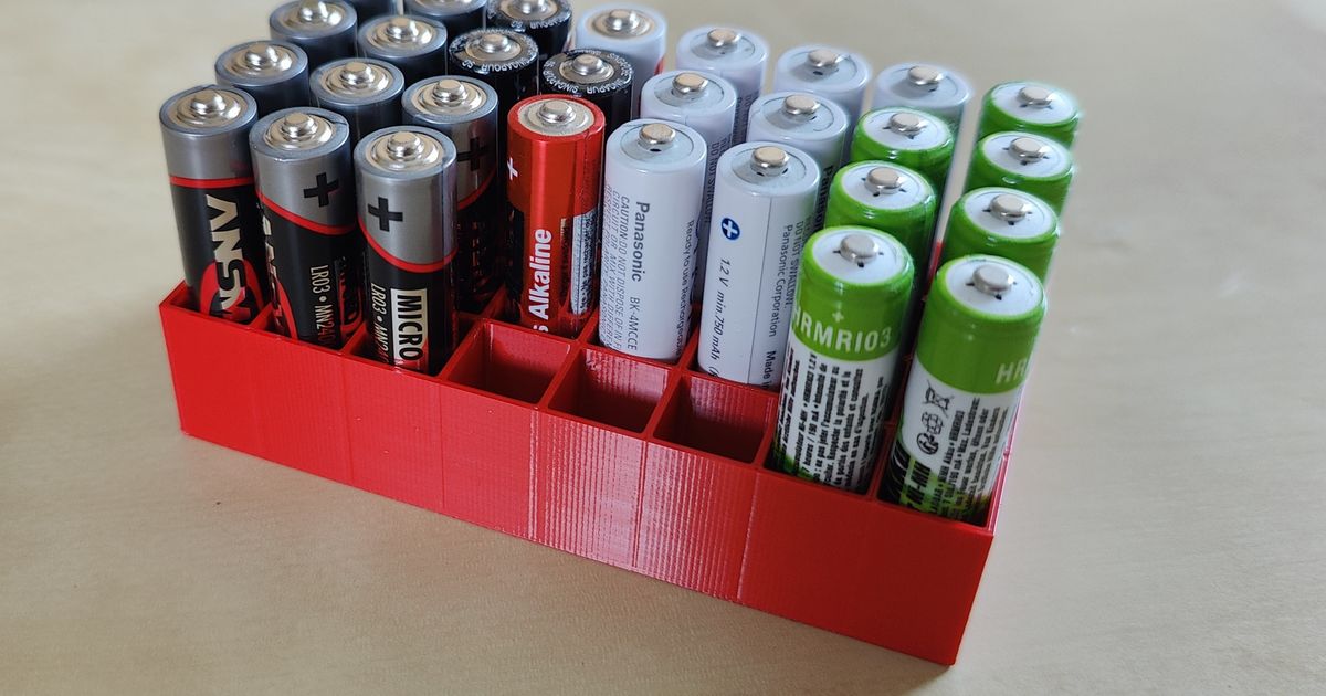 AAA Battery storage (different sizes) by Mouky Download free STL