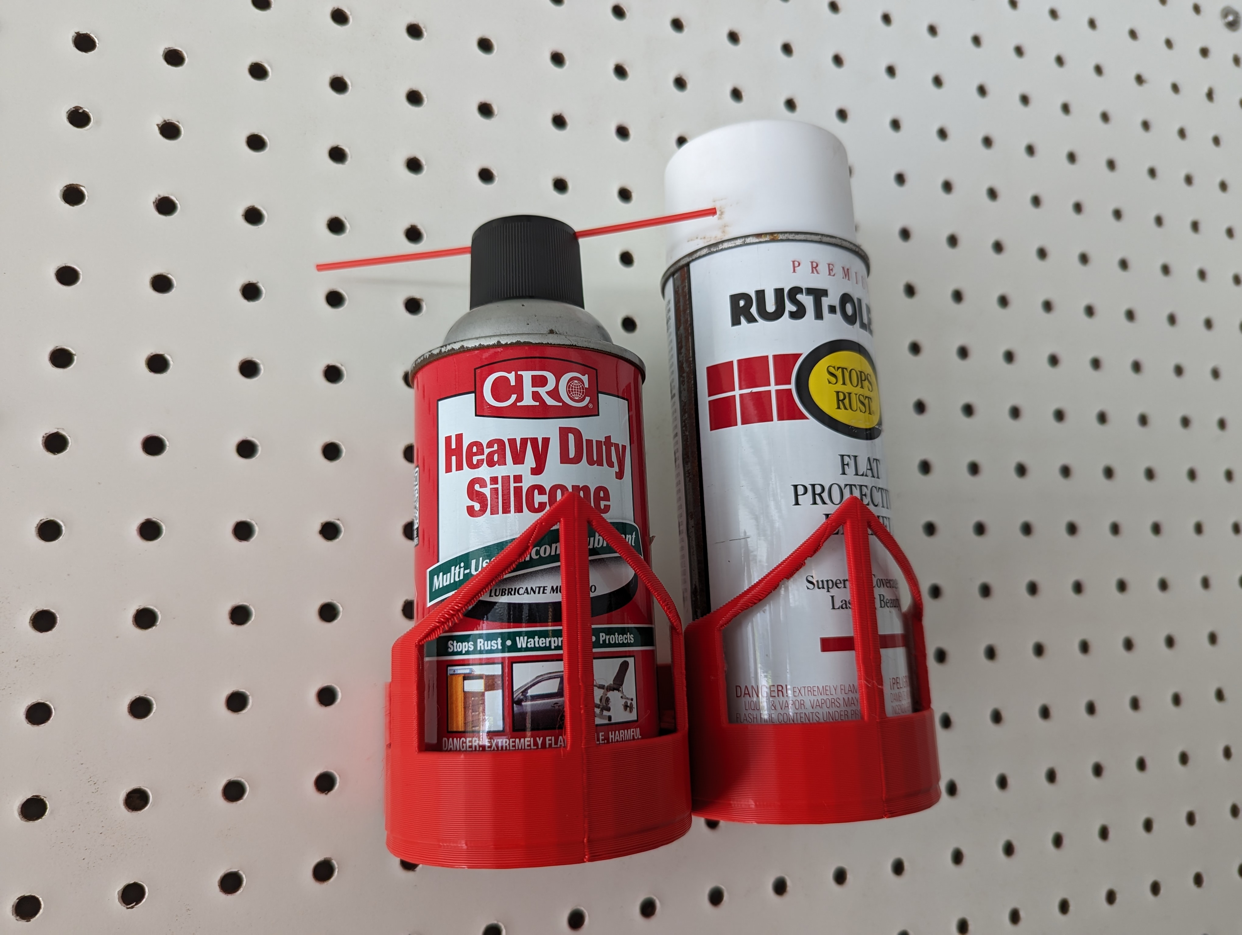 Peg board spray paint can holder by Darren Download free STL model