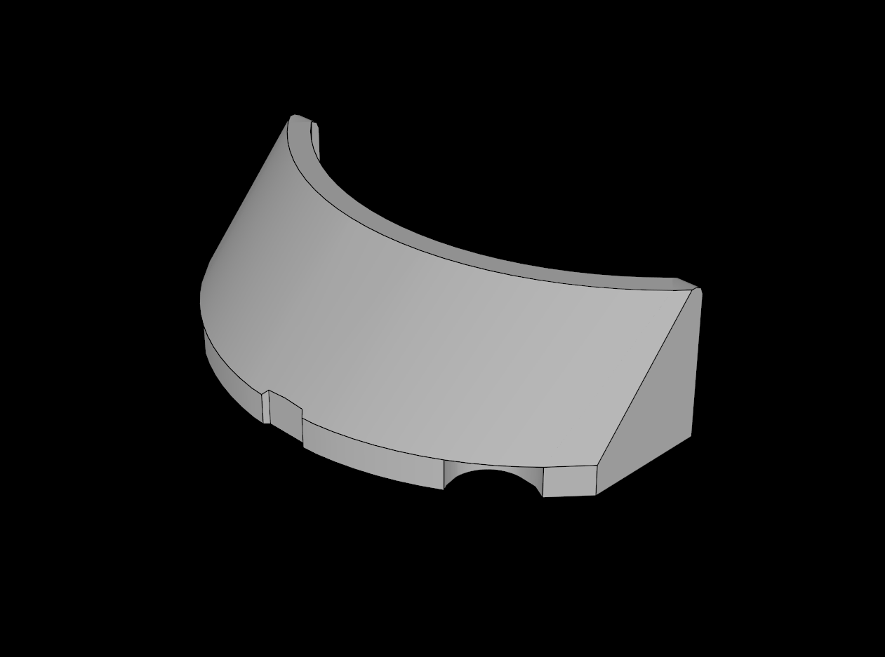 Lego Compatible (81911.dat) Windscreen  2 x  4 x  1 Curved
