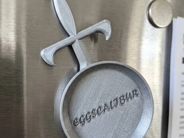 Eggscalibur Fridge Magnet