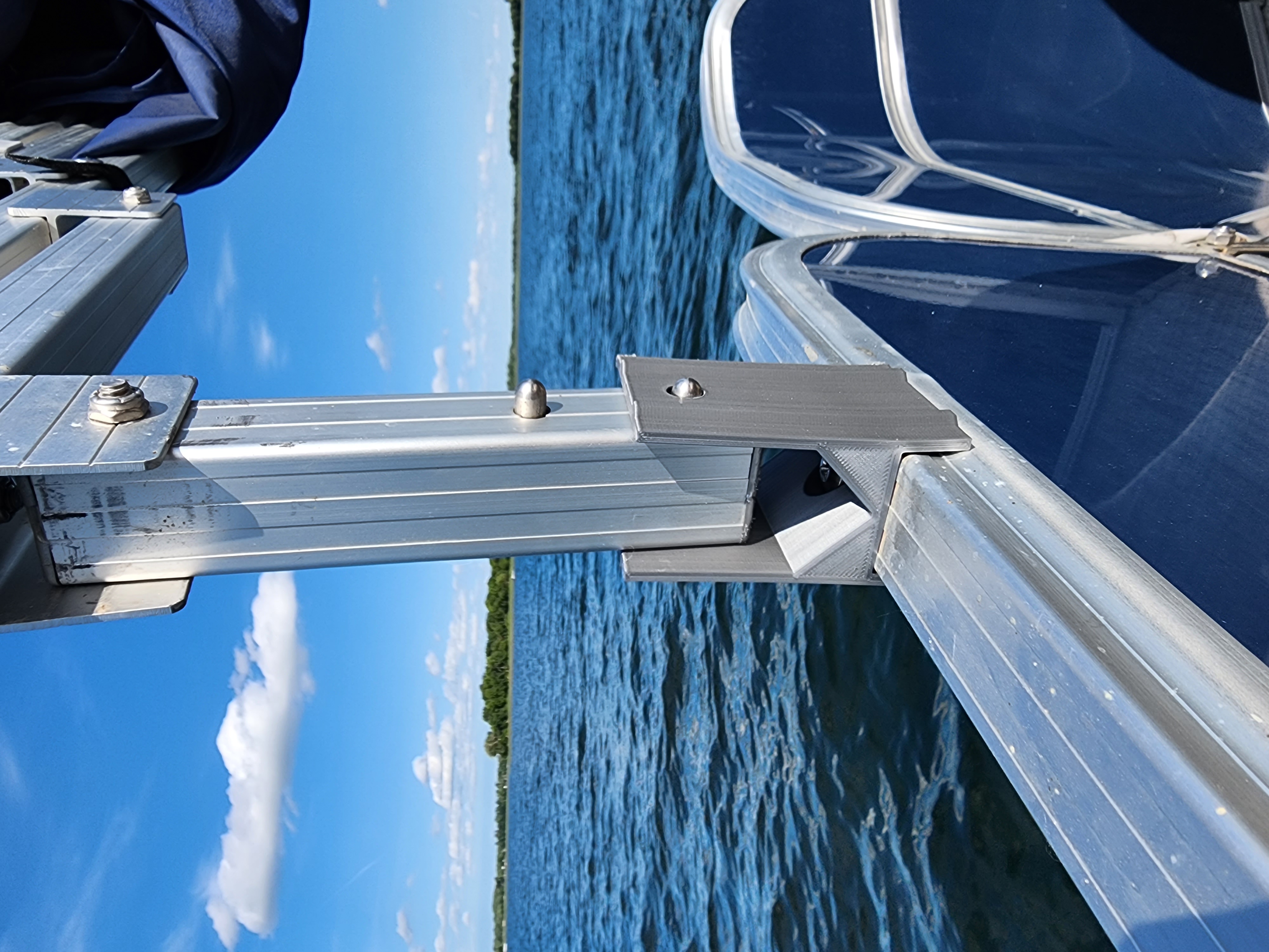 Reinforced Pontoon Bimini Top Bracket Fitting Replacement by