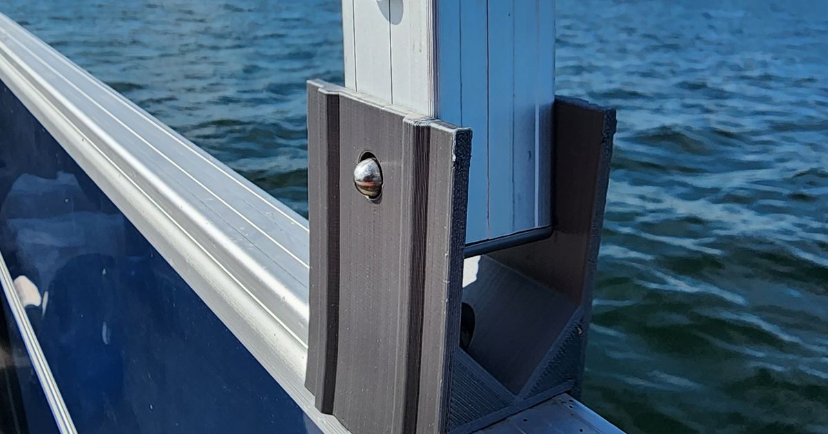 Reinforced Pontoon Bimini Top Bracket Fitting Replacement by