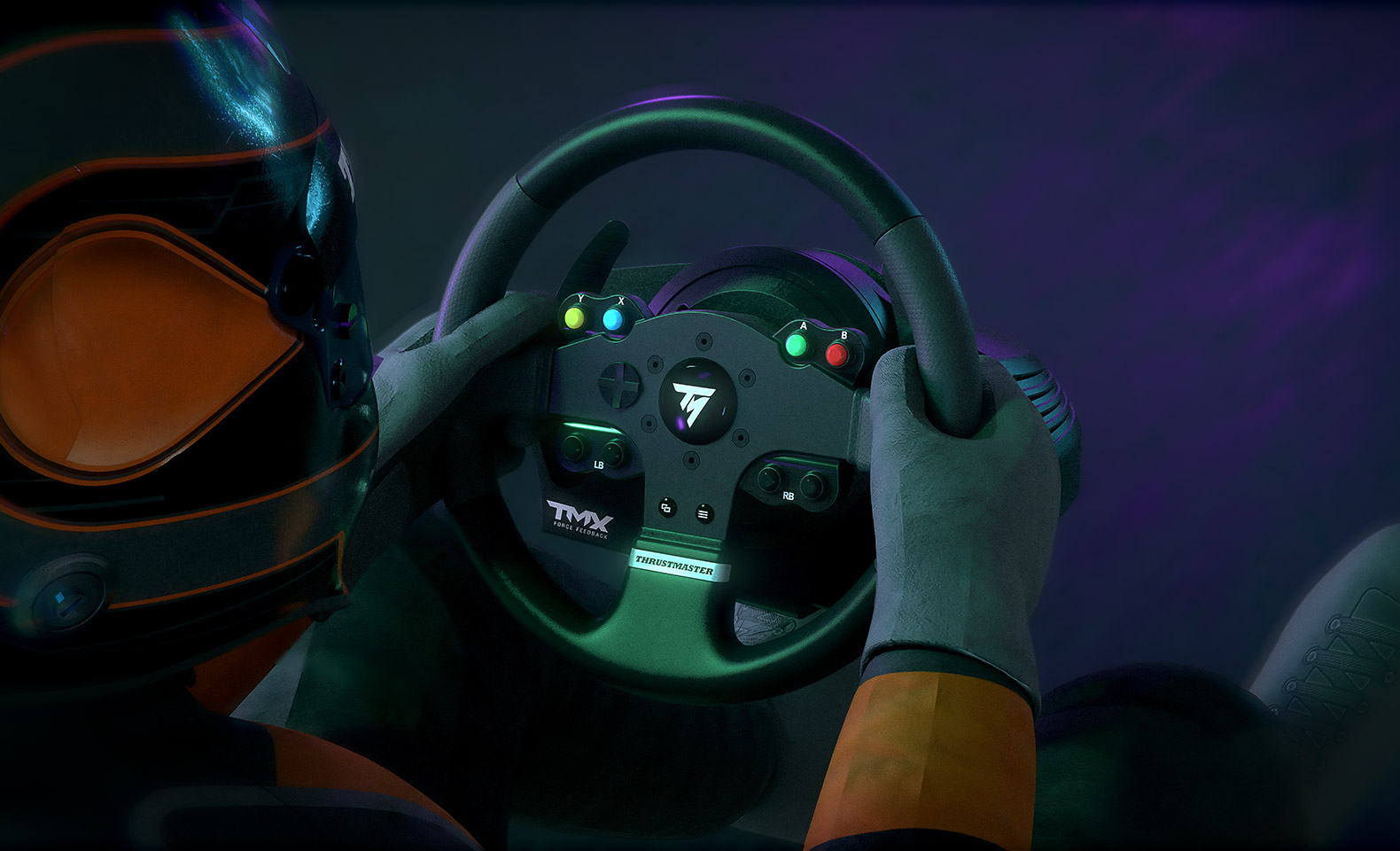 Thrustmaster TMX/T150 steering wheel hard mount adapter by DockGuy