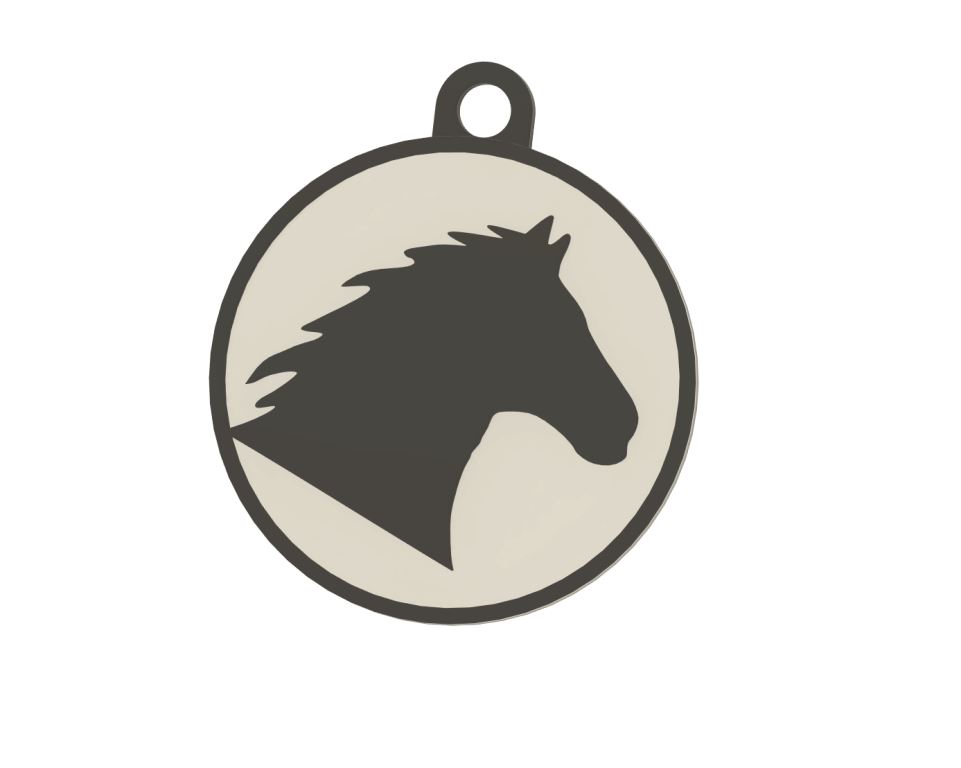 Miniatura 5 do modelo 3D Horse Button/Keychain