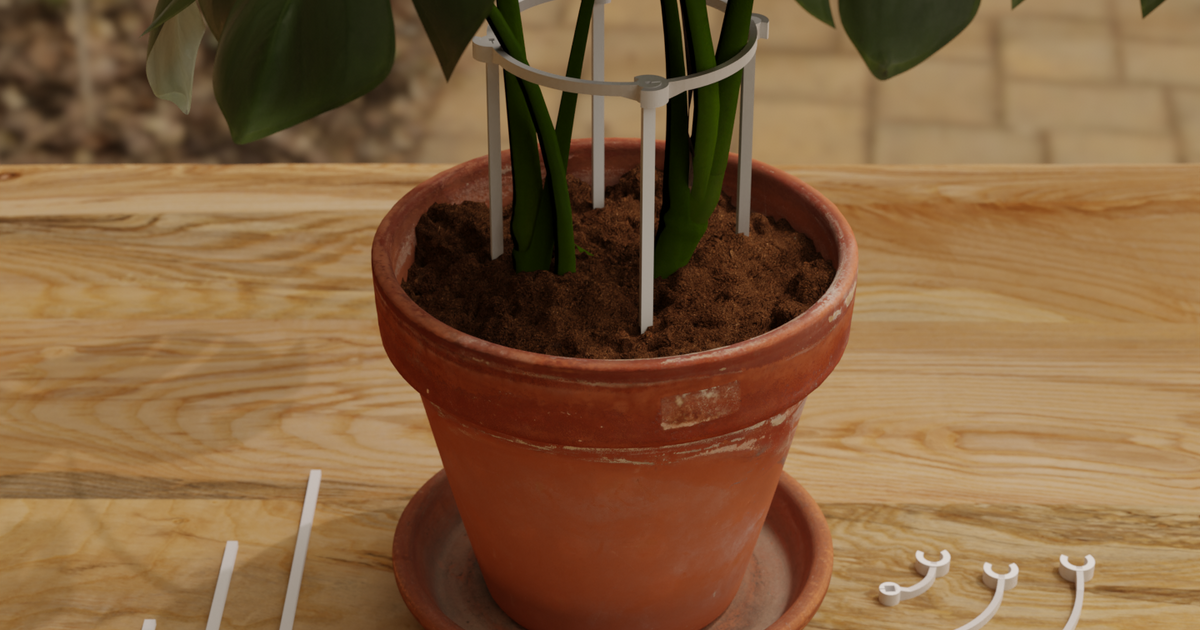 VertiGrow Modular Stackable Plant Support System by Asphalt3D