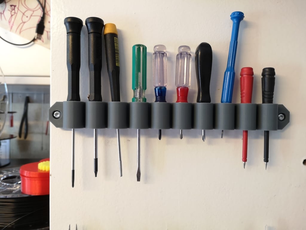 Wall mounted holder for 10 precision screw drivers by Pontus K ...