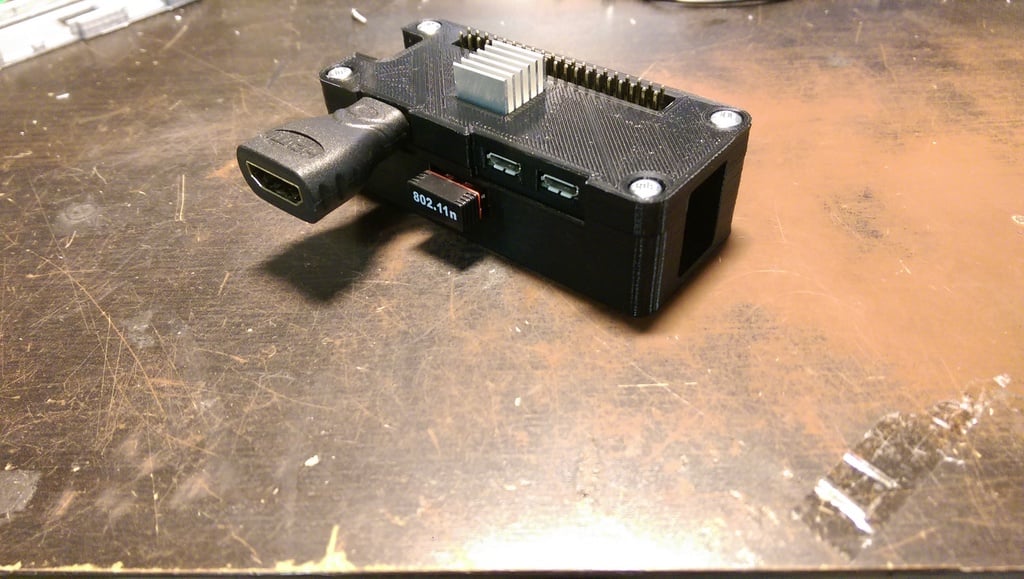 Housing for Pi Zero with MakerSpot stackable USB-hub