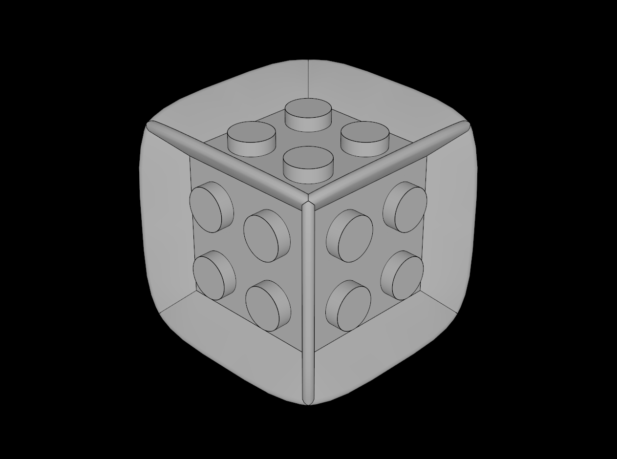 Lego Compatible (64776.dat) Die 6 Sided 2 x 2 x 2