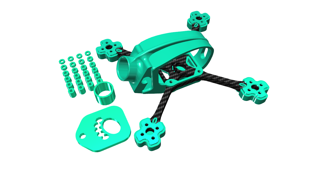 BearQuads TinyBear 2inch drone racing frame TPU parts