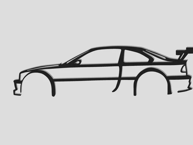 BMW E46 2D Wall Art