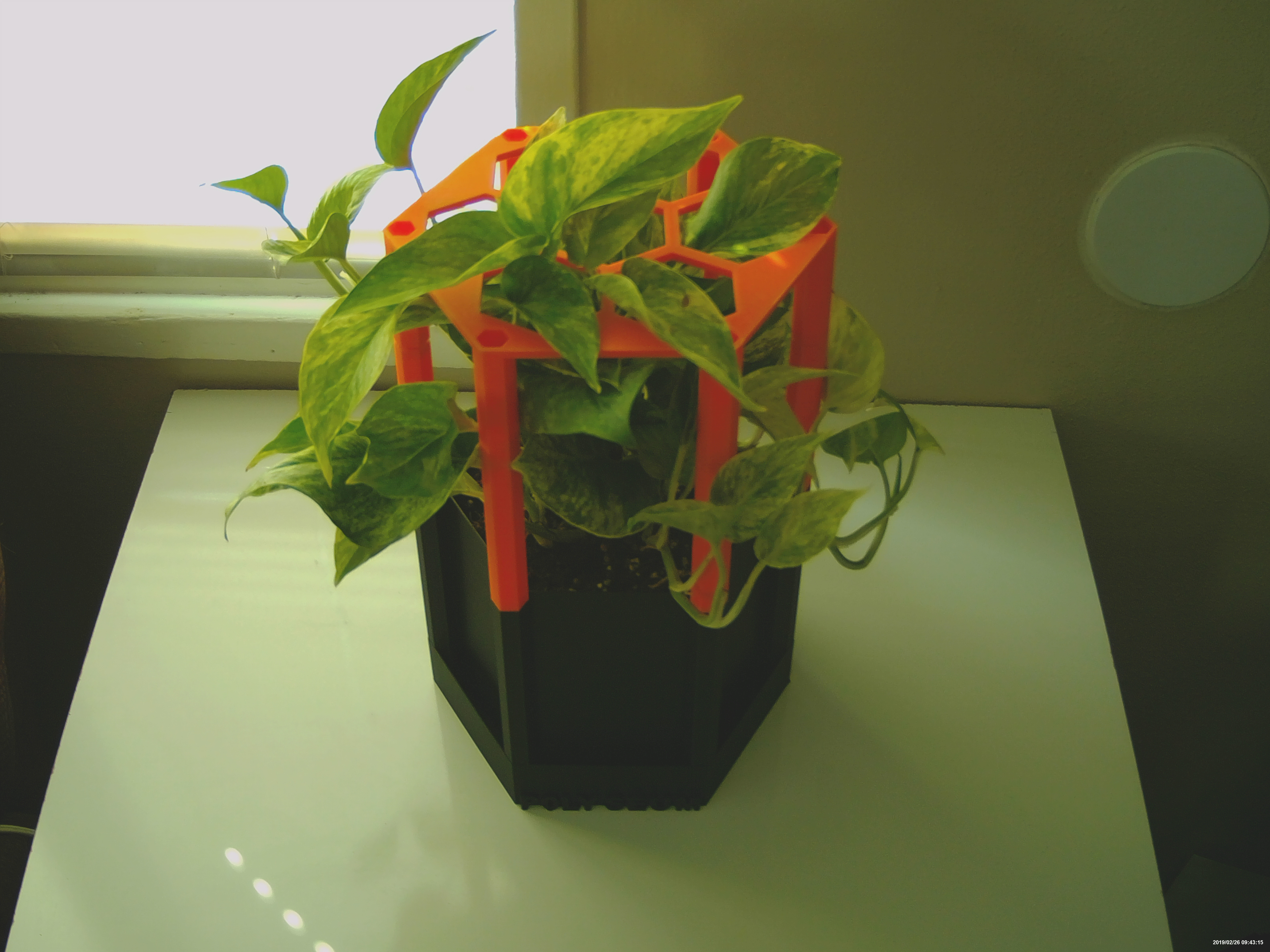Miniatura 4 do modelo 3D Polyseum planter with stackable trellis