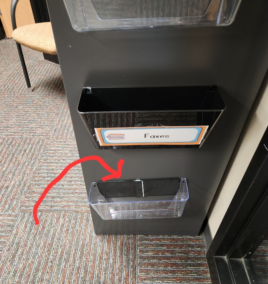 Clear or Blackout File Cabinet Magnetic Folder Holder Back