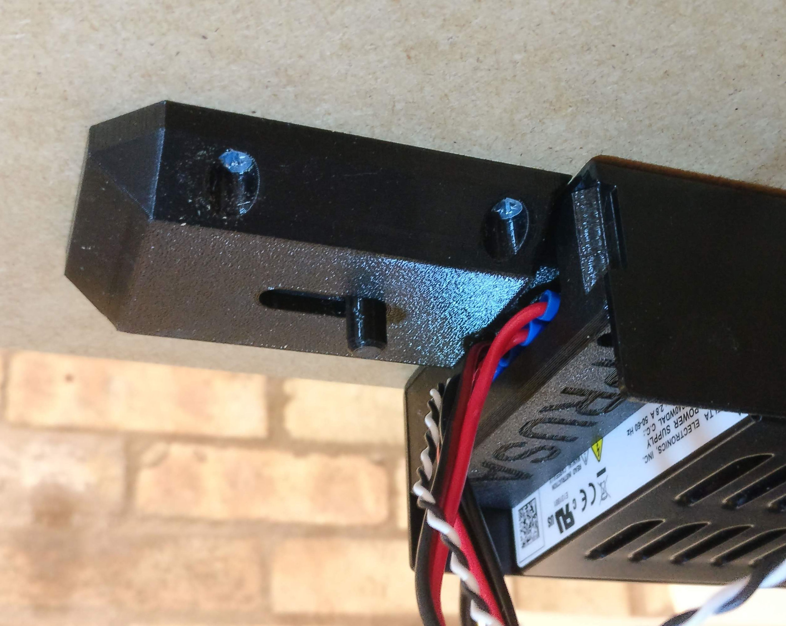 Black PSU lock for Prusa Printer Enclosure V2