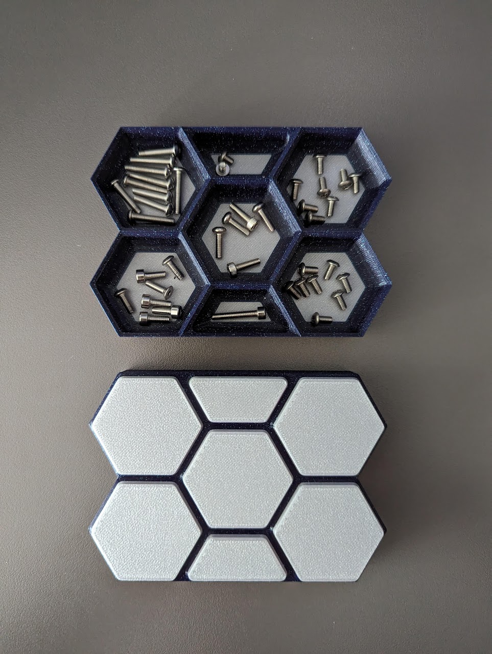 Miniatura 2 do modelo 3D Stackable Hex Tray Part Organizer