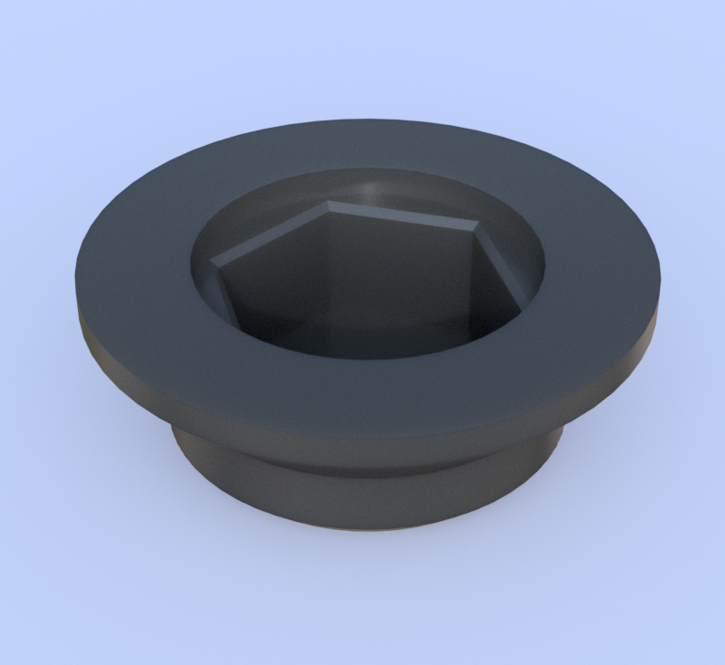 10mm hex nut cap for roofing by Wout Peeters Download free STL model