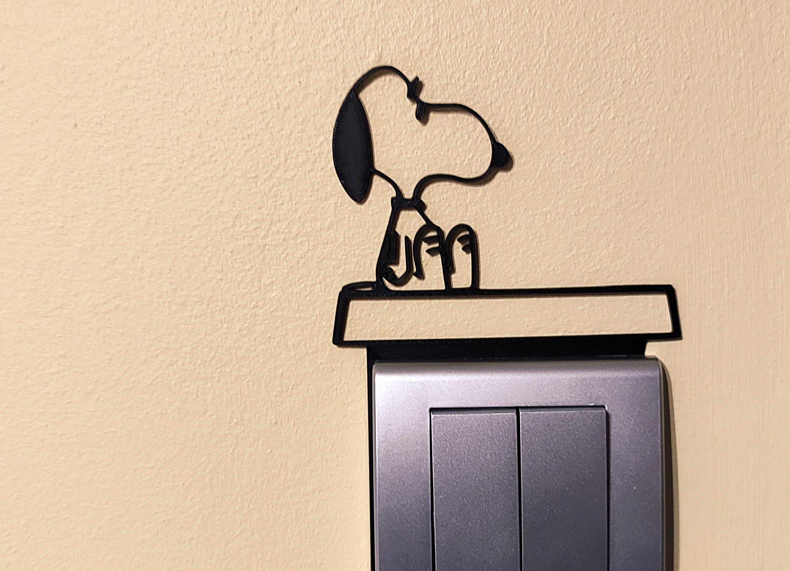 Snoopy Light Switch / Outlet Decoration - 3D Printable Model 13