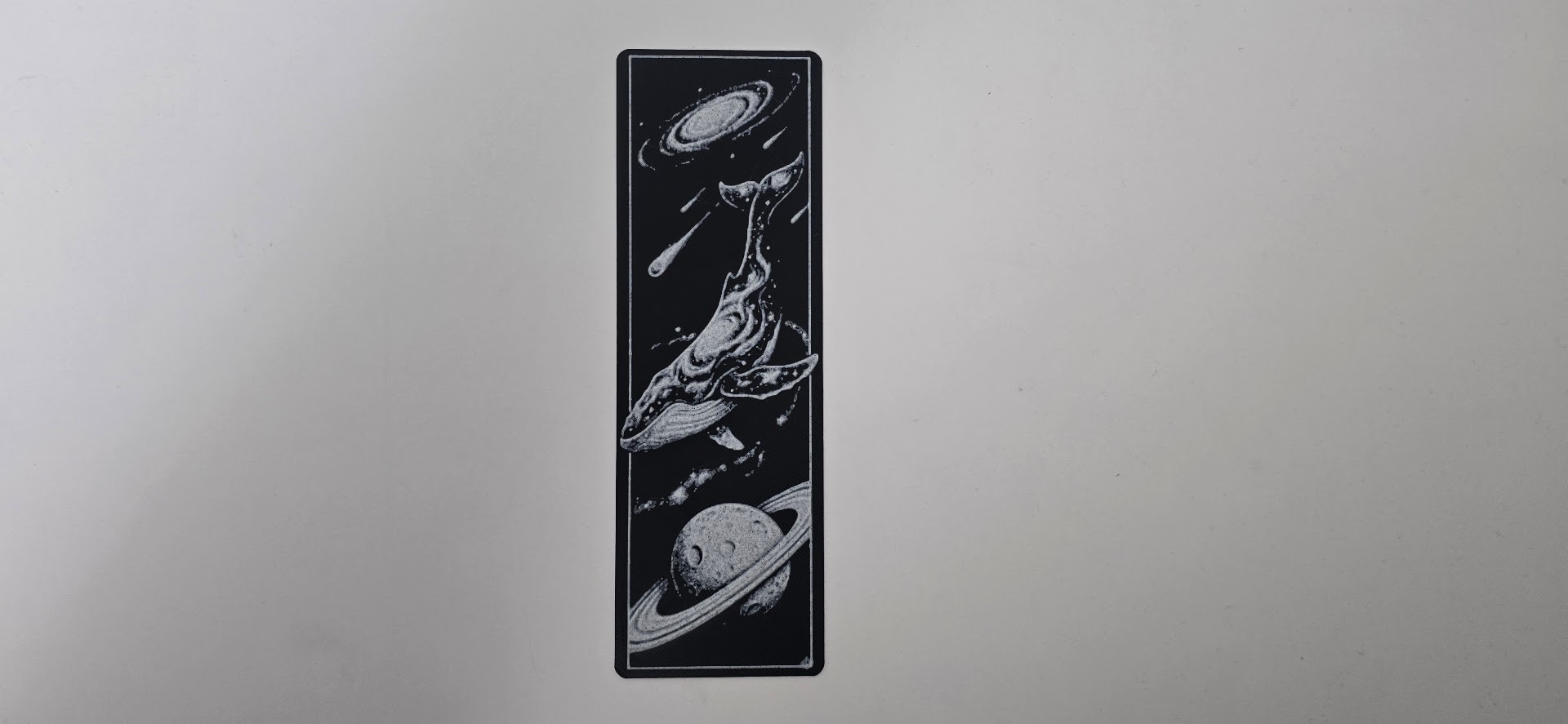 Cosmic Whale Saturn Space Bookmark