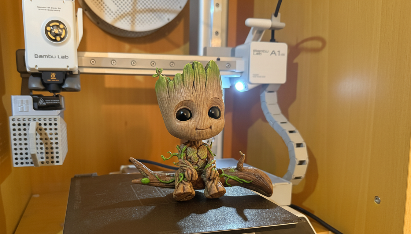 Groot on Wood Branch – Gentle Giant