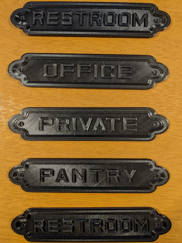 Door Plaques by russellthackston | Download free STL model | Printables.com