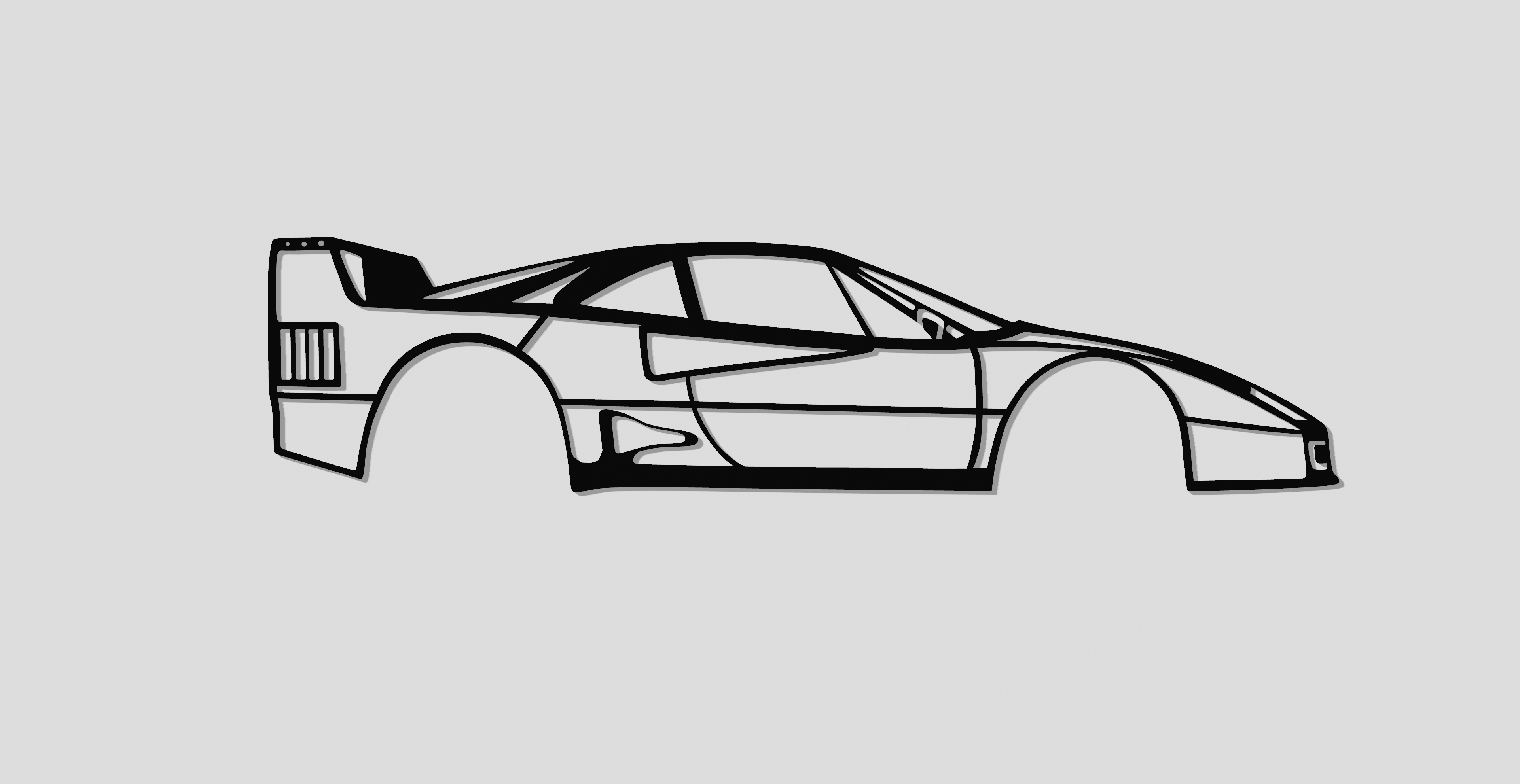 Ferrari F40 2D Wall art
