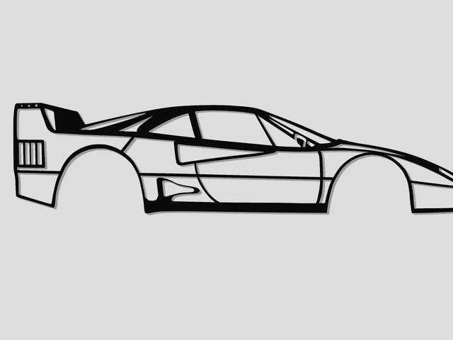 Ferrari F40 2D Wall art