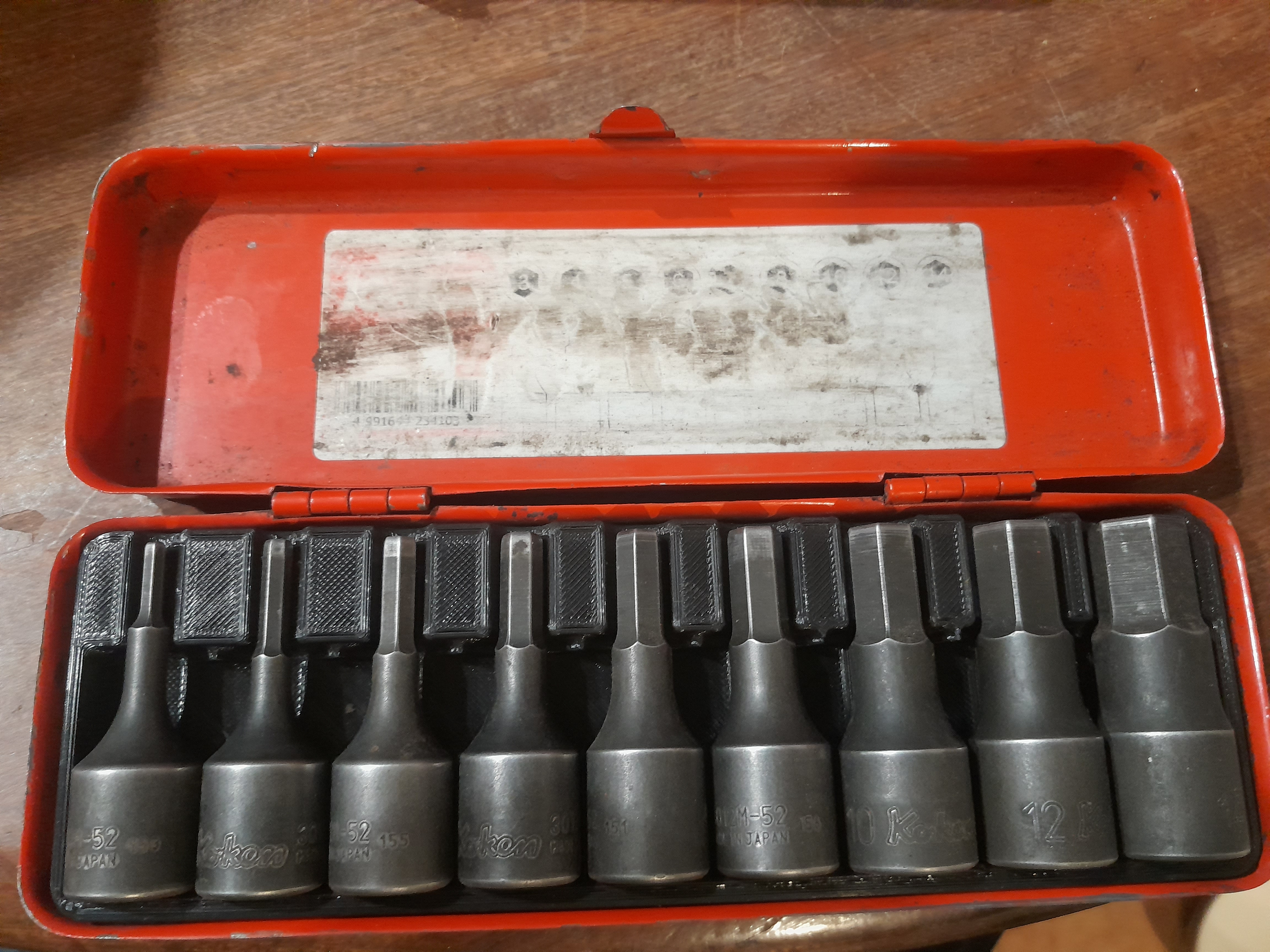 Koken 3012 3/8 hex set tray