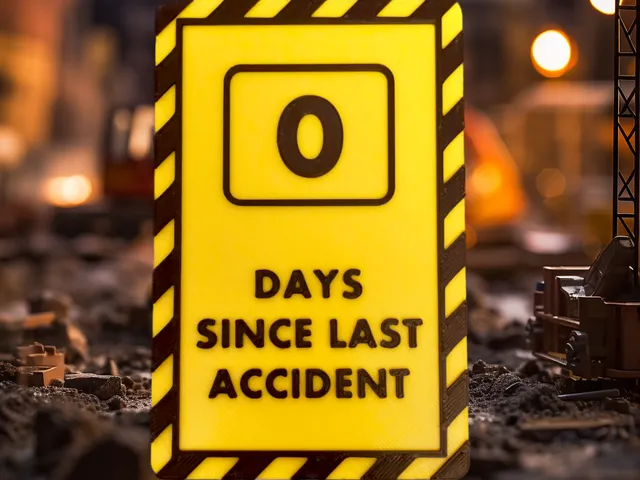 Days Since Last Accident Sign Multi color - No MMU/AMS required