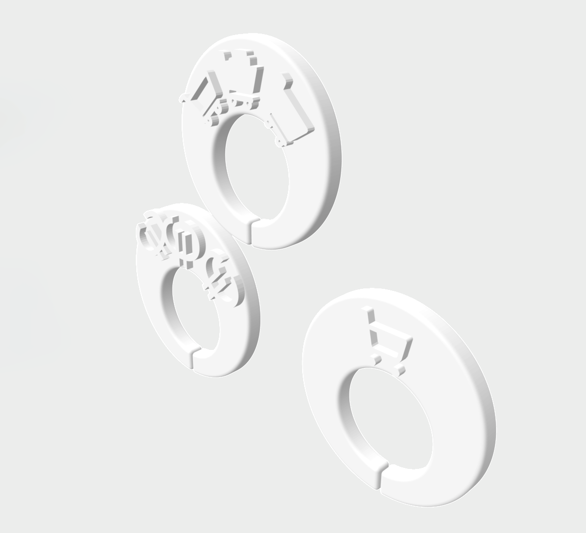 Shopping cart coin 1 Euro -- snap on keyring -- ICONS