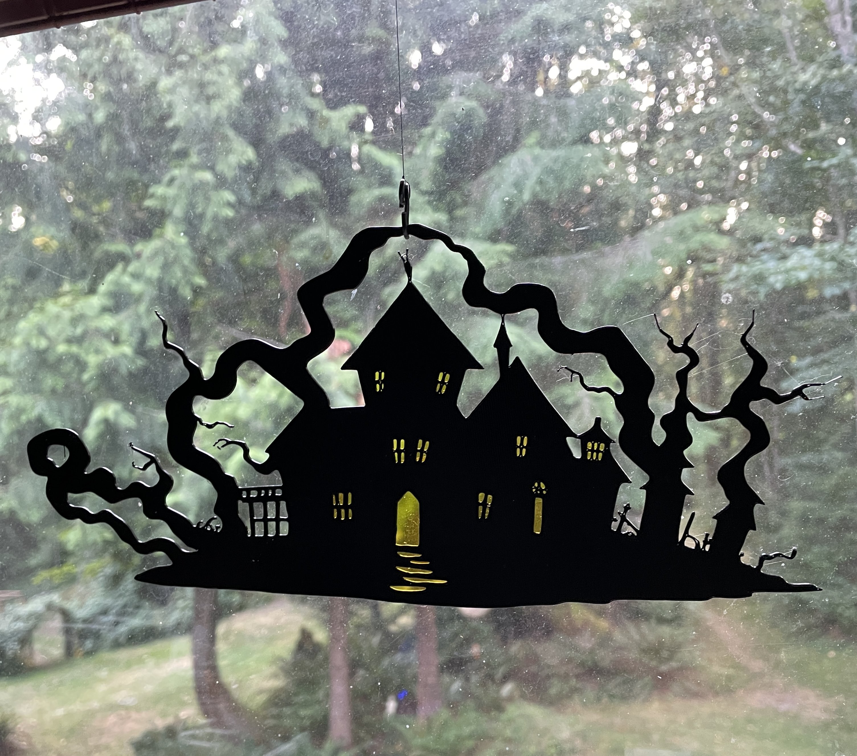 Creepy Haunted House Window Silhouette by blueMage | Download free STL ...