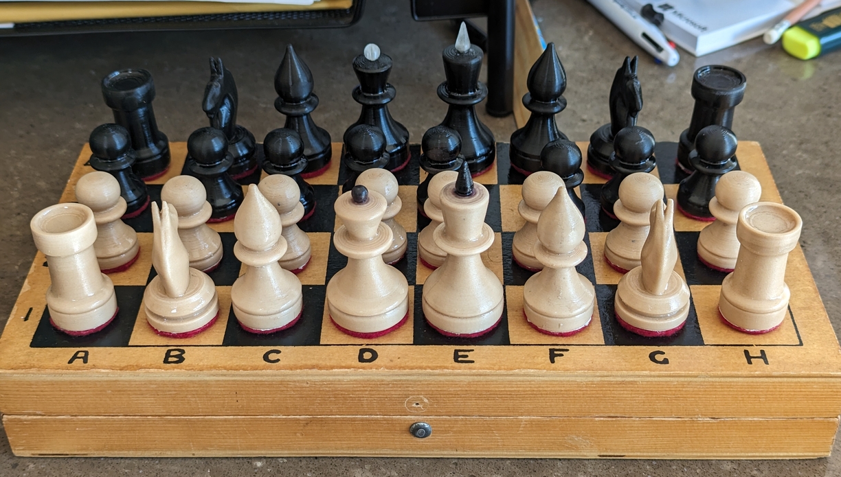 Soviet style chess set
