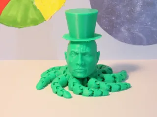 the rocktopus with a top hat