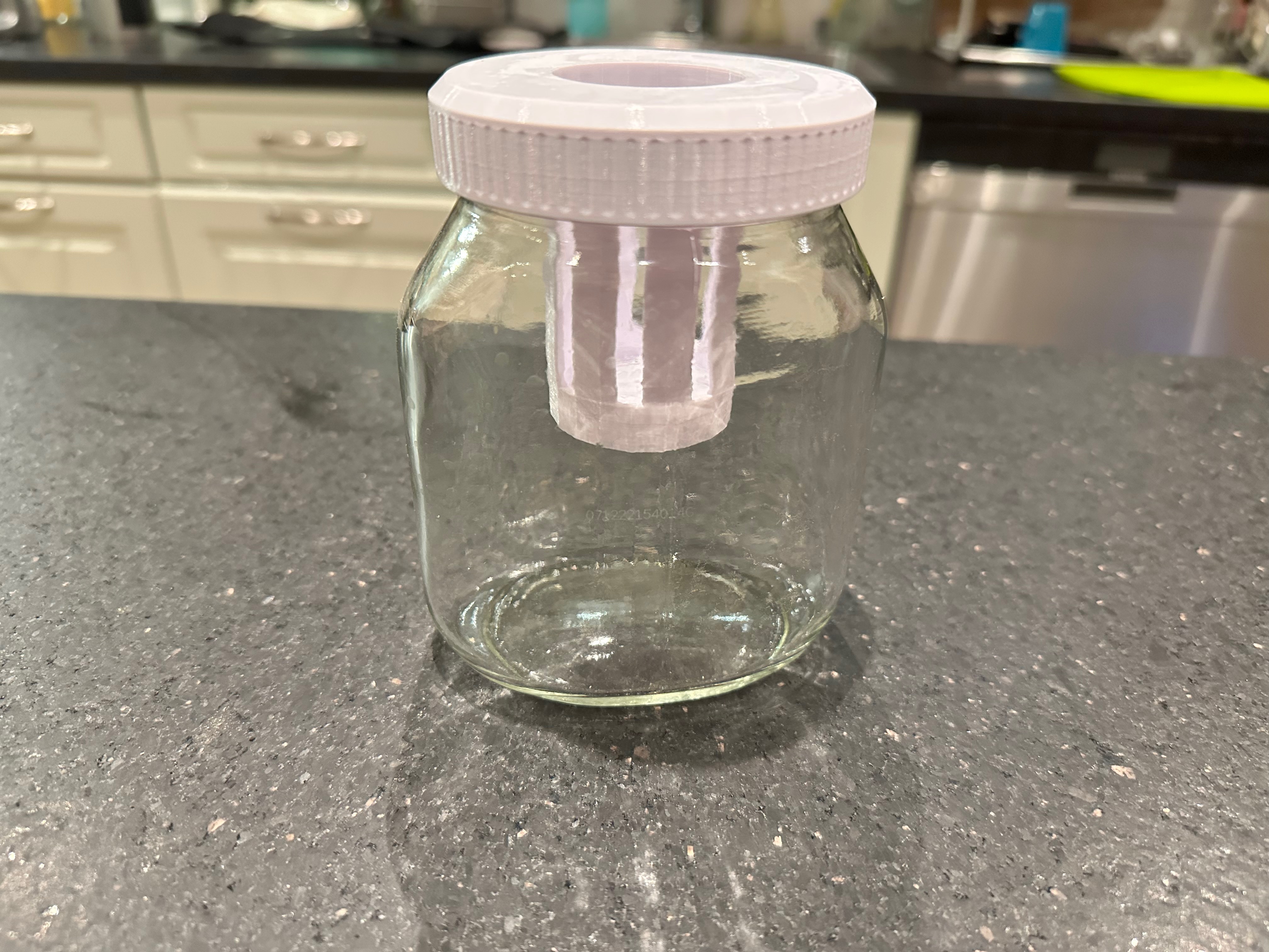 Hydroponic lid for Nutella Jar (680-900g)
