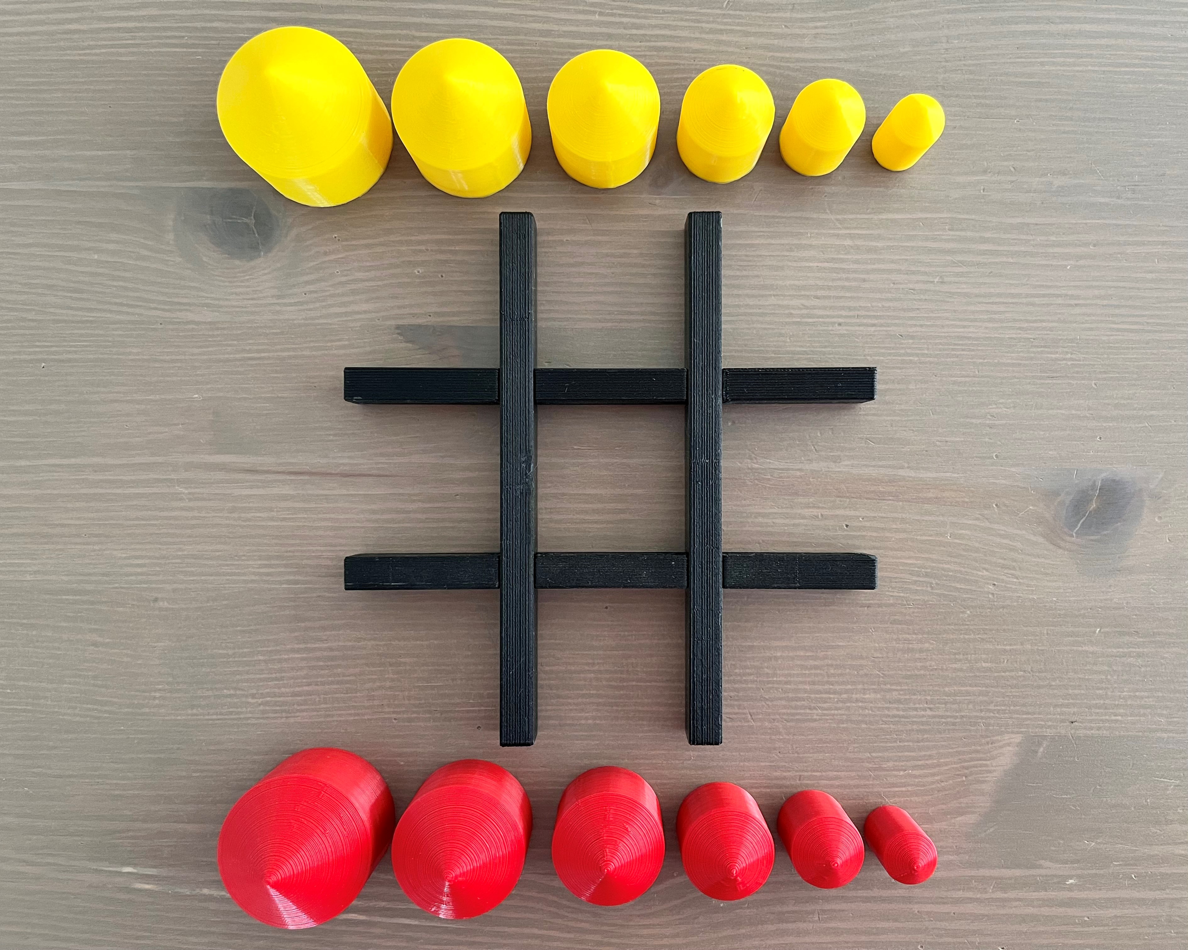 Miniatura 2 do modelo 3D Tic Tac Toe with stackable tokens