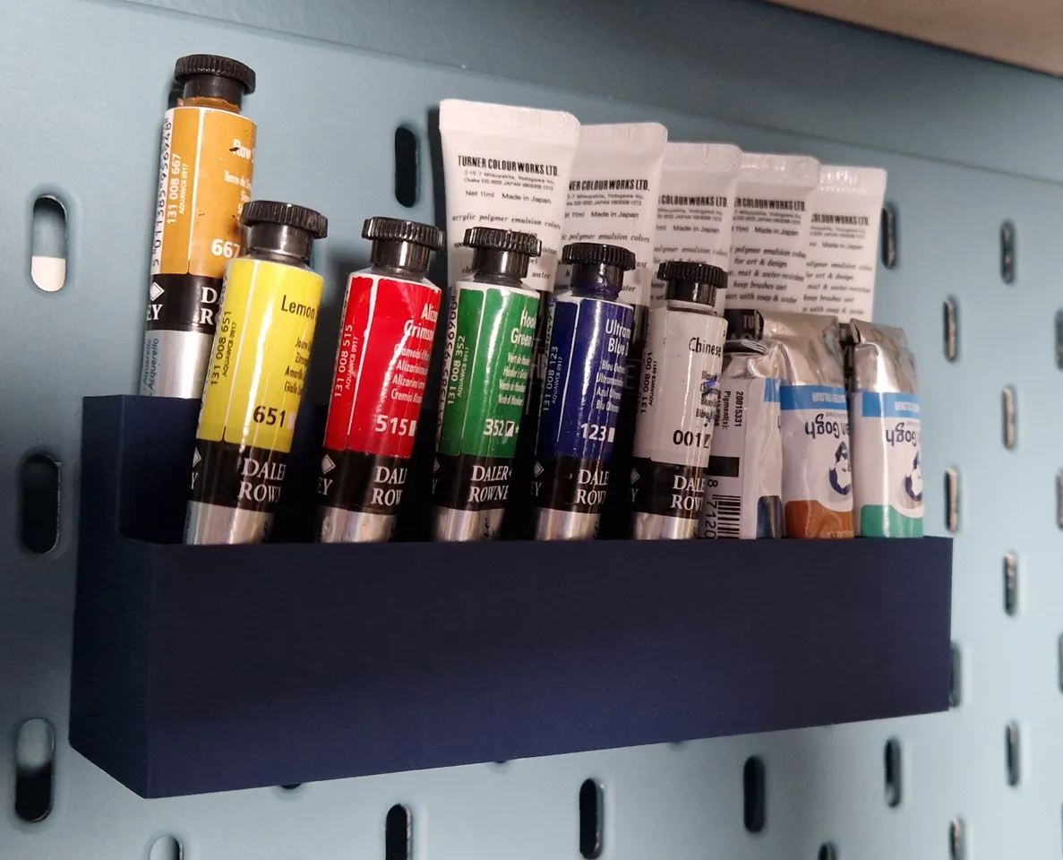 Skadis paint tube holder by Christine van den Bout | Download free STL model | Printables.com