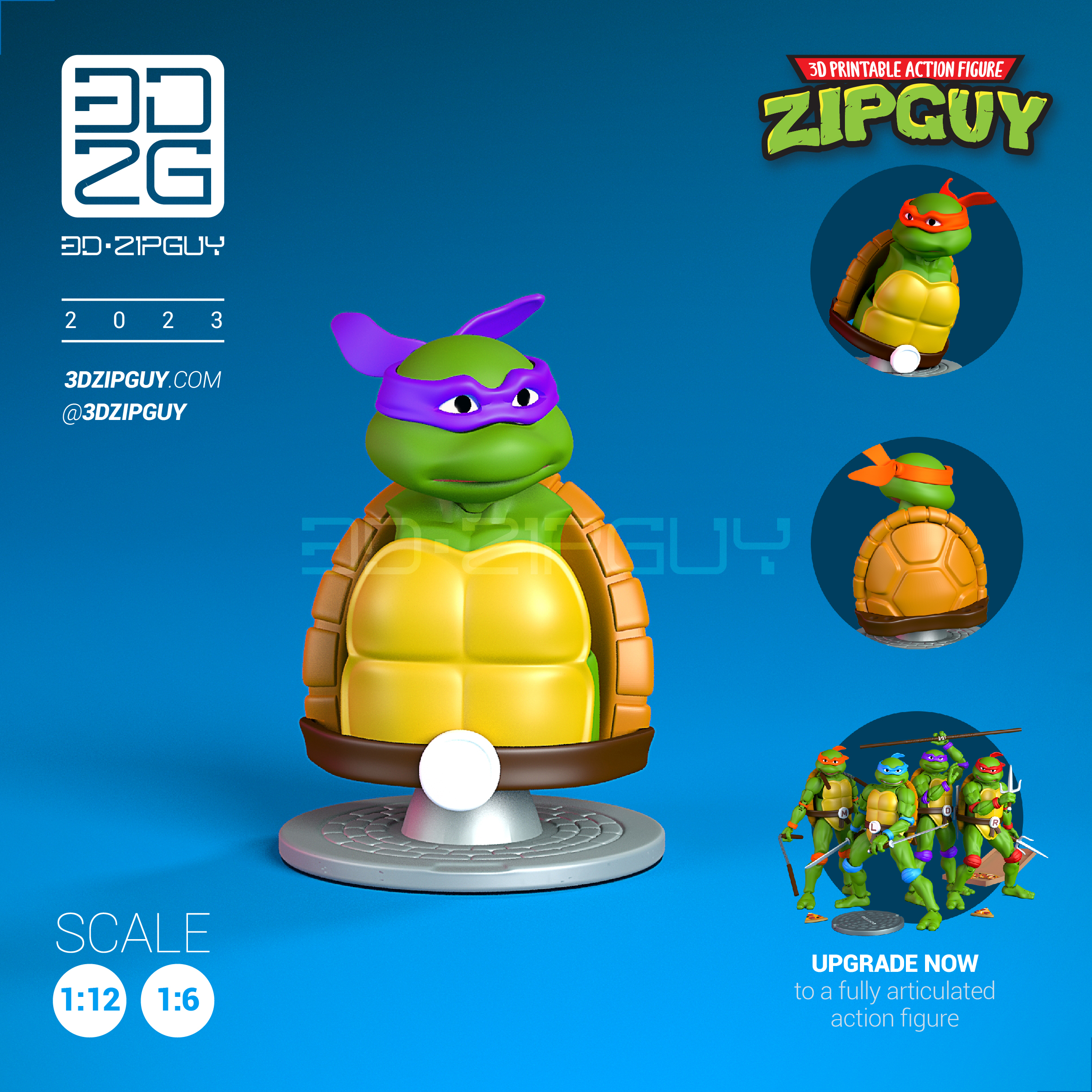 TEENAGE MUTANT NINJA TURTLES ARTICULATED BUST