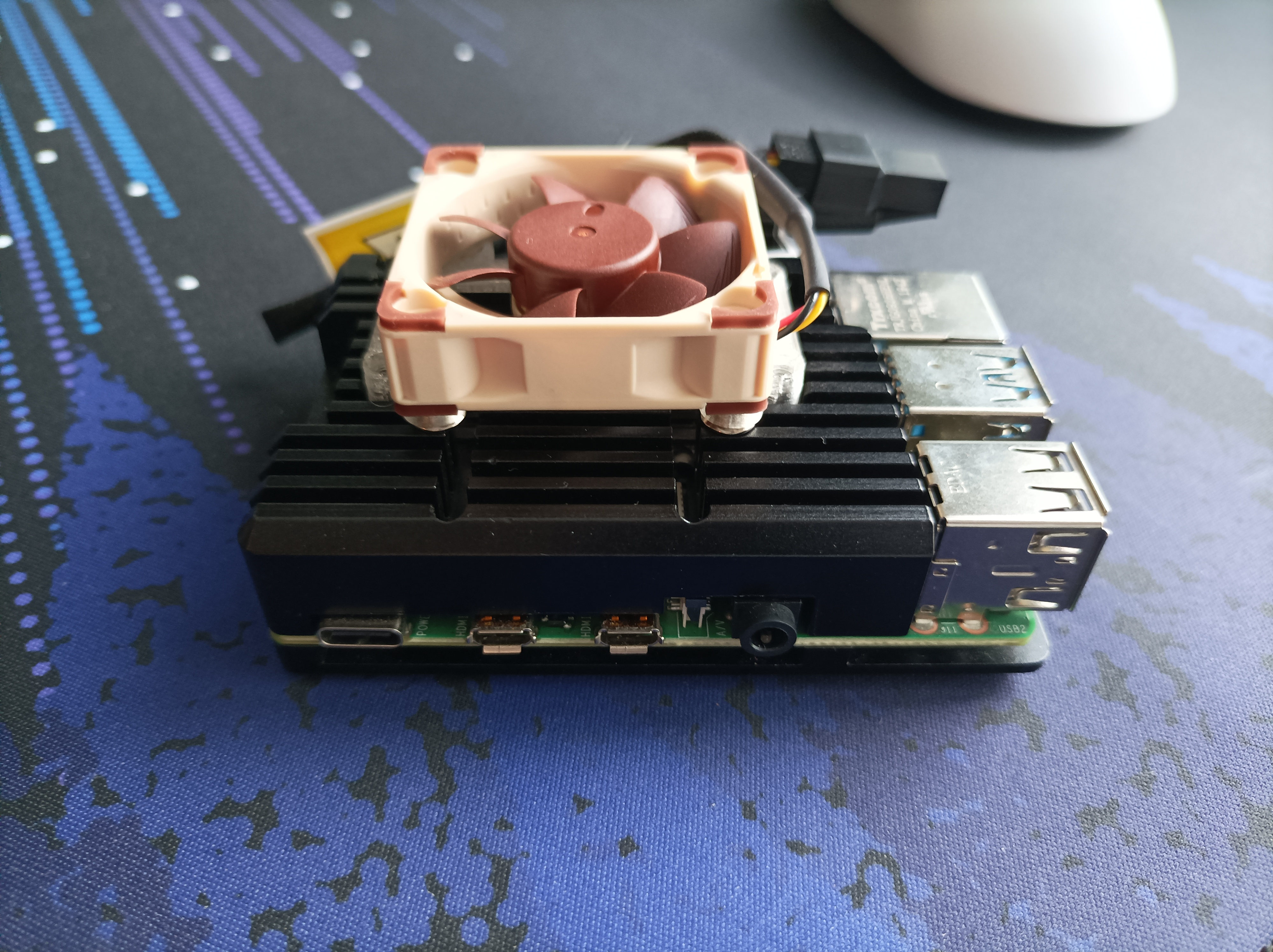 Adapter for RPi 4 justPi Aluminium Radiator to Noctua NF-A4x10 5v by ...
