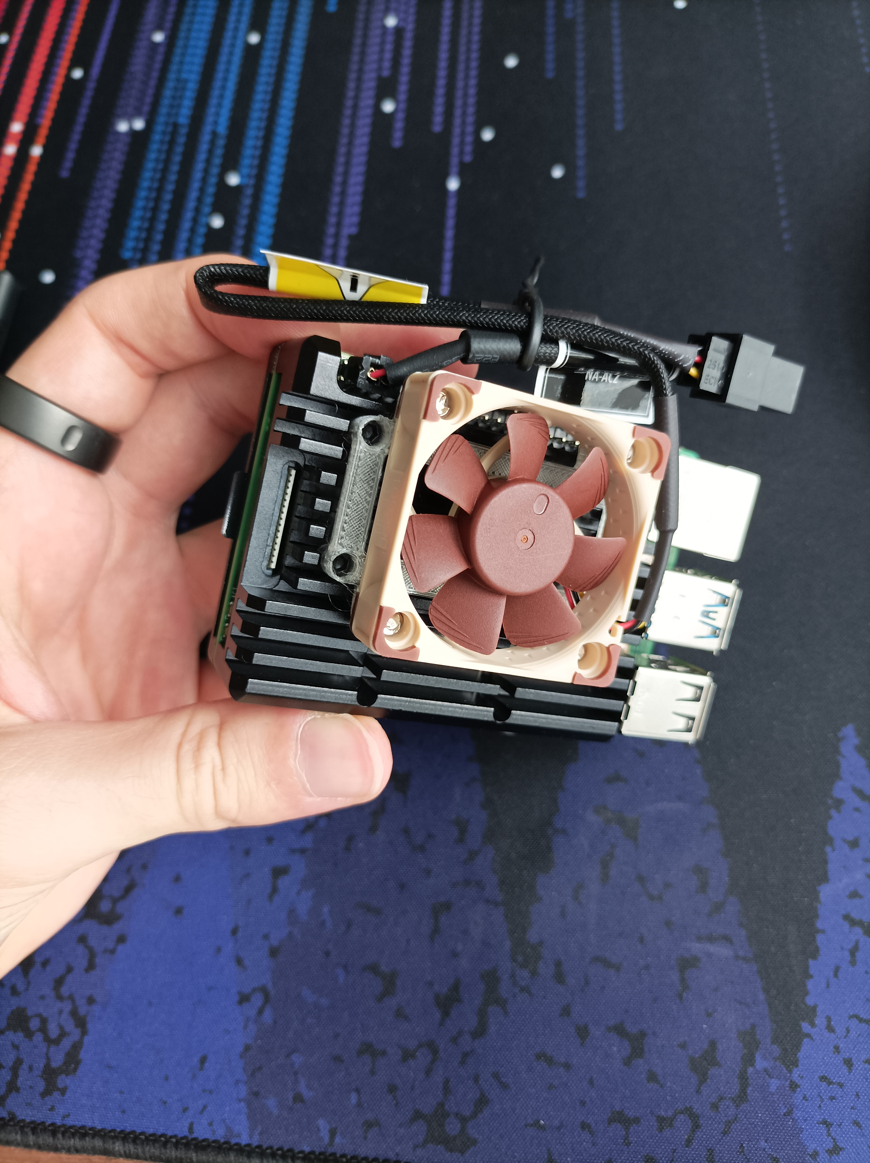 Adapter for RPi 4 justPi Aluminium Radiator to Noctua NF-A4x10 5v by ...