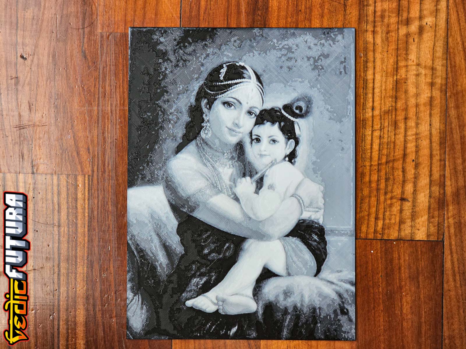 Baby Krishna with Mother Yashoda -[Easy to Print Filament Painting]