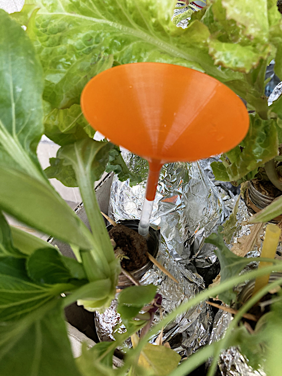 Tiny Funnel That Fits 6mm Disposable Straw for Kratky Hydroponics By Tiny funnel that fits 6mm disposable straw for kratky hydroponics by