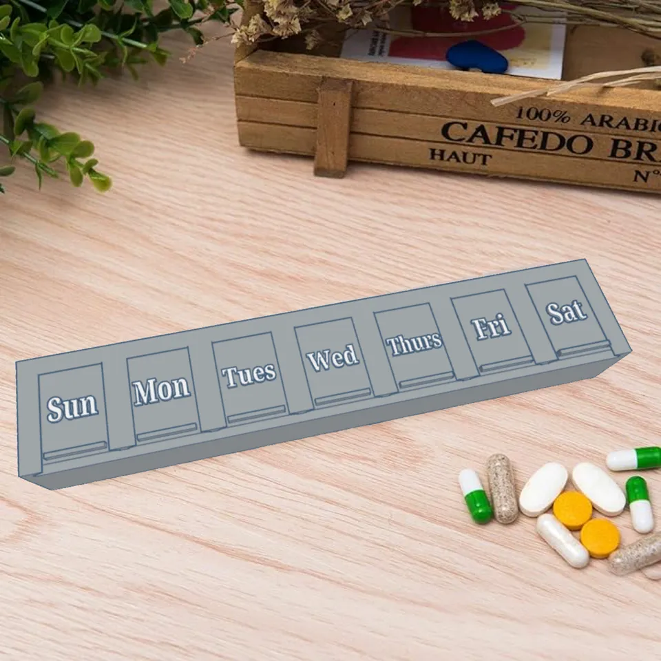 Week Labeled Pill Case by Issakaji | Download free STL model ...