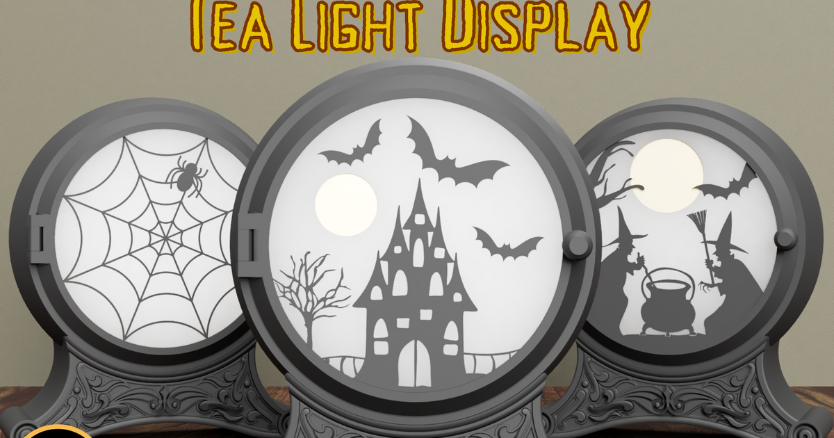 Halloween Tea Light Display par JamesThePrinter | Téléchargez gratuitement un modèle STL ...
