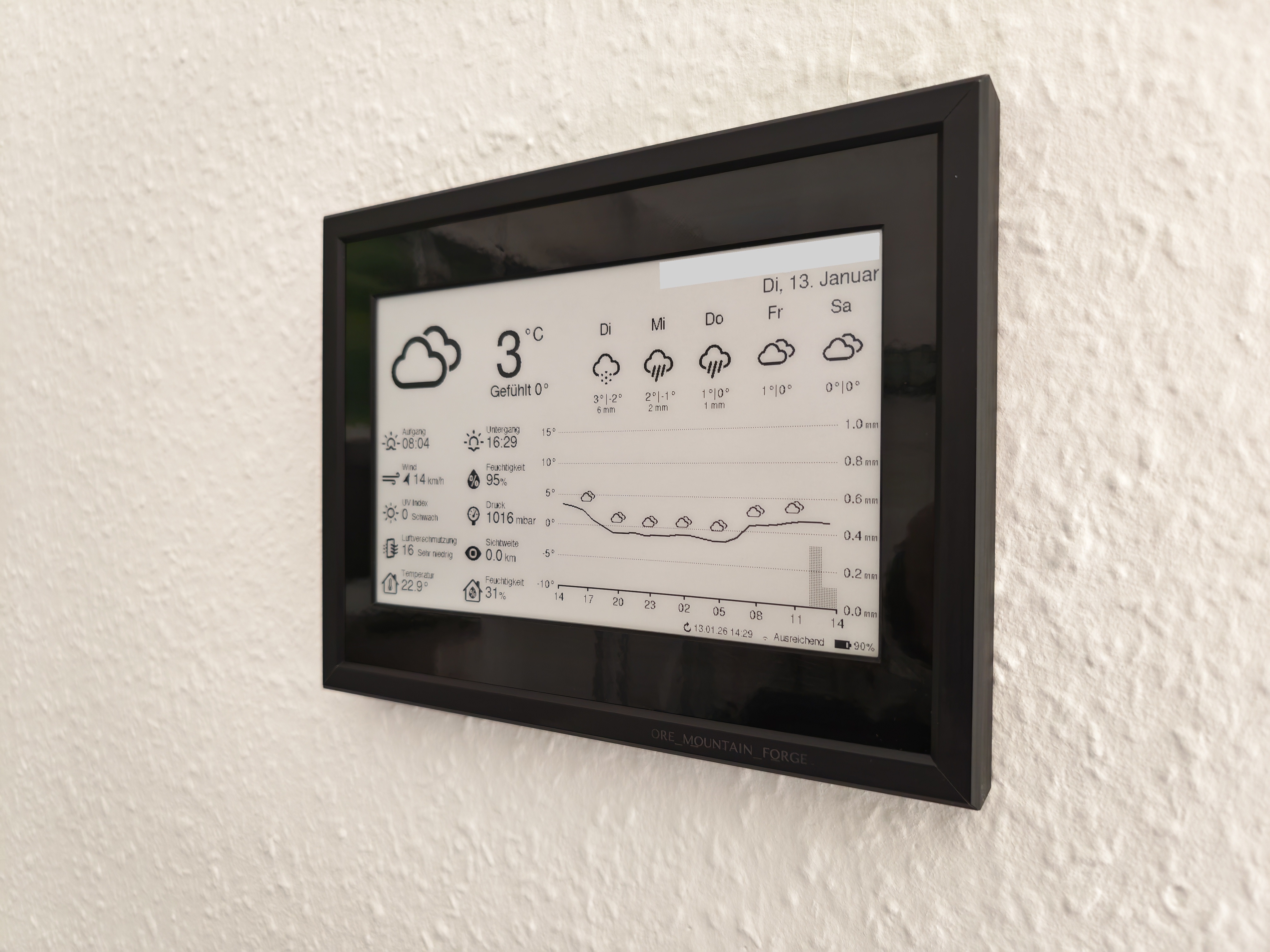 ESP32 E-Paper Weather Display Wetterstation