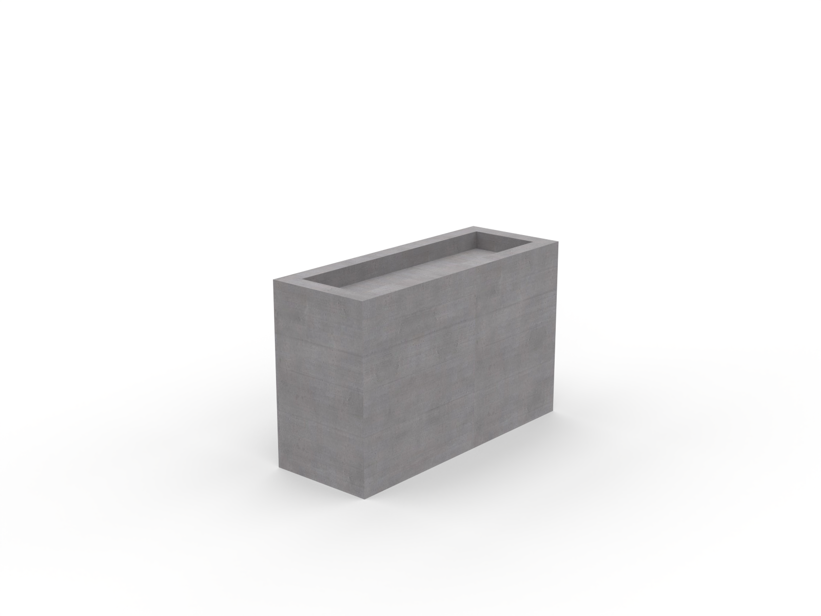 Scale Rectangular Concrete Planter